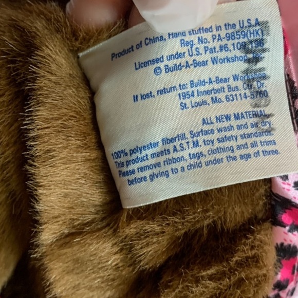 VTG 2006 Build-A-Bear Lil’ Milk Chocolate Cub” with Pink Leopard Outfit - Picture 4 of 5